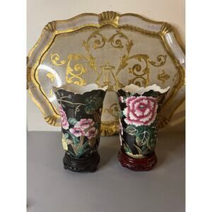 Beautiful Famille Noir Vases